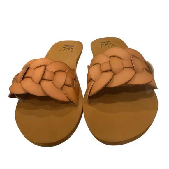 Billabong Women's Tan Braided Lana Slip on Sandals EV Foot bed Size 9.5 - Picture 2 of 6